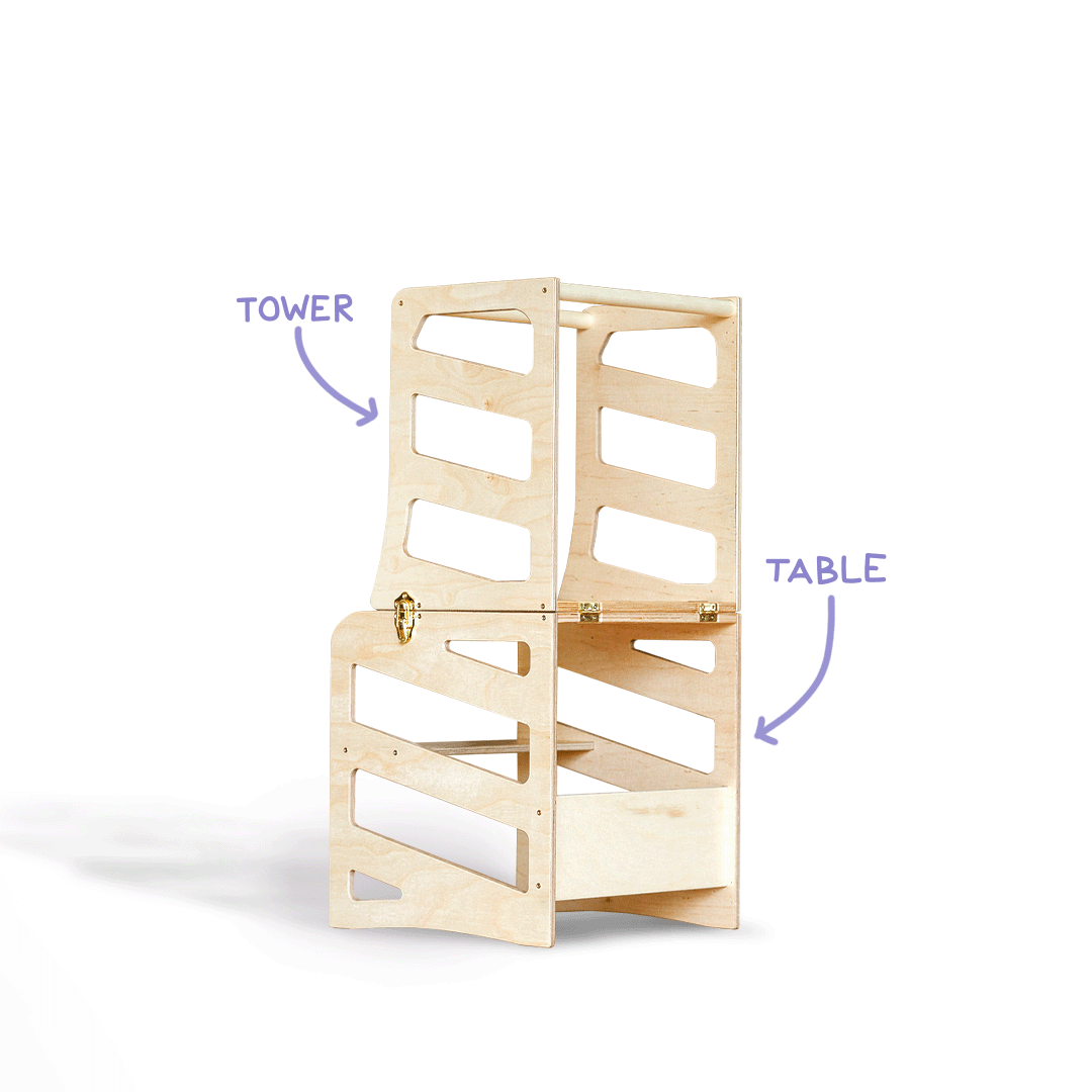 Torre Montessoriana 2 in 1 "Elegant" convertibile